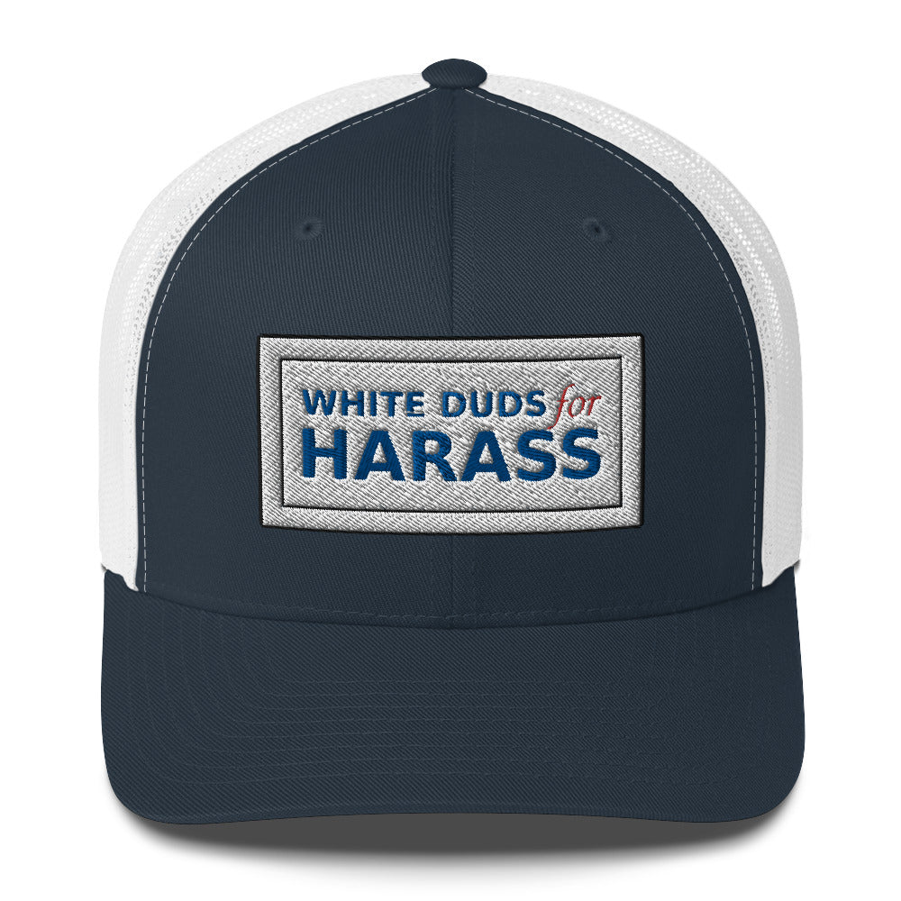 White duds for Harras Cap