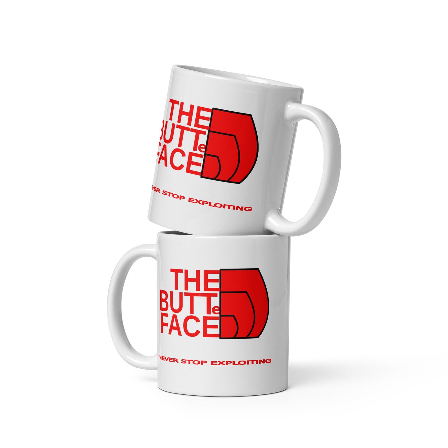 White glossy mug