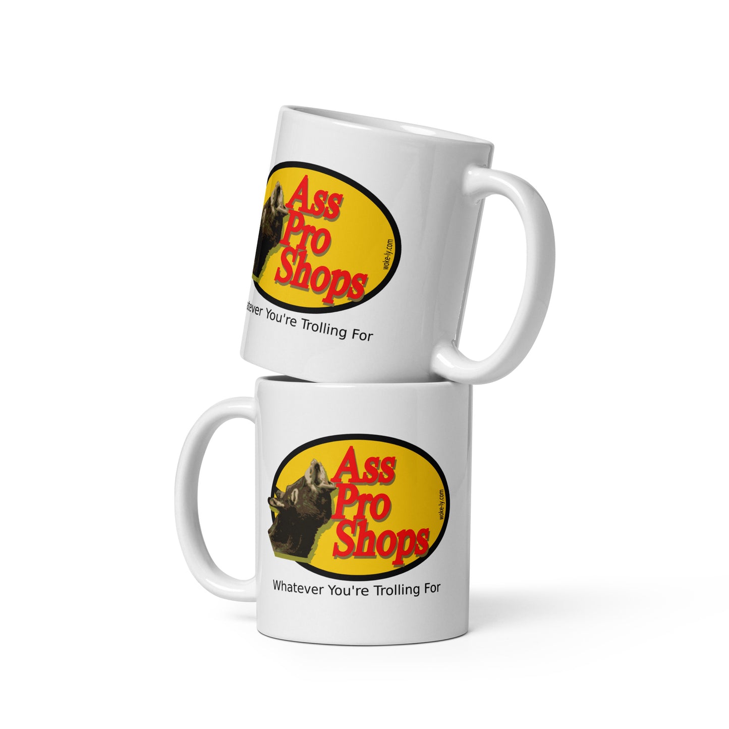 White glossy mug
