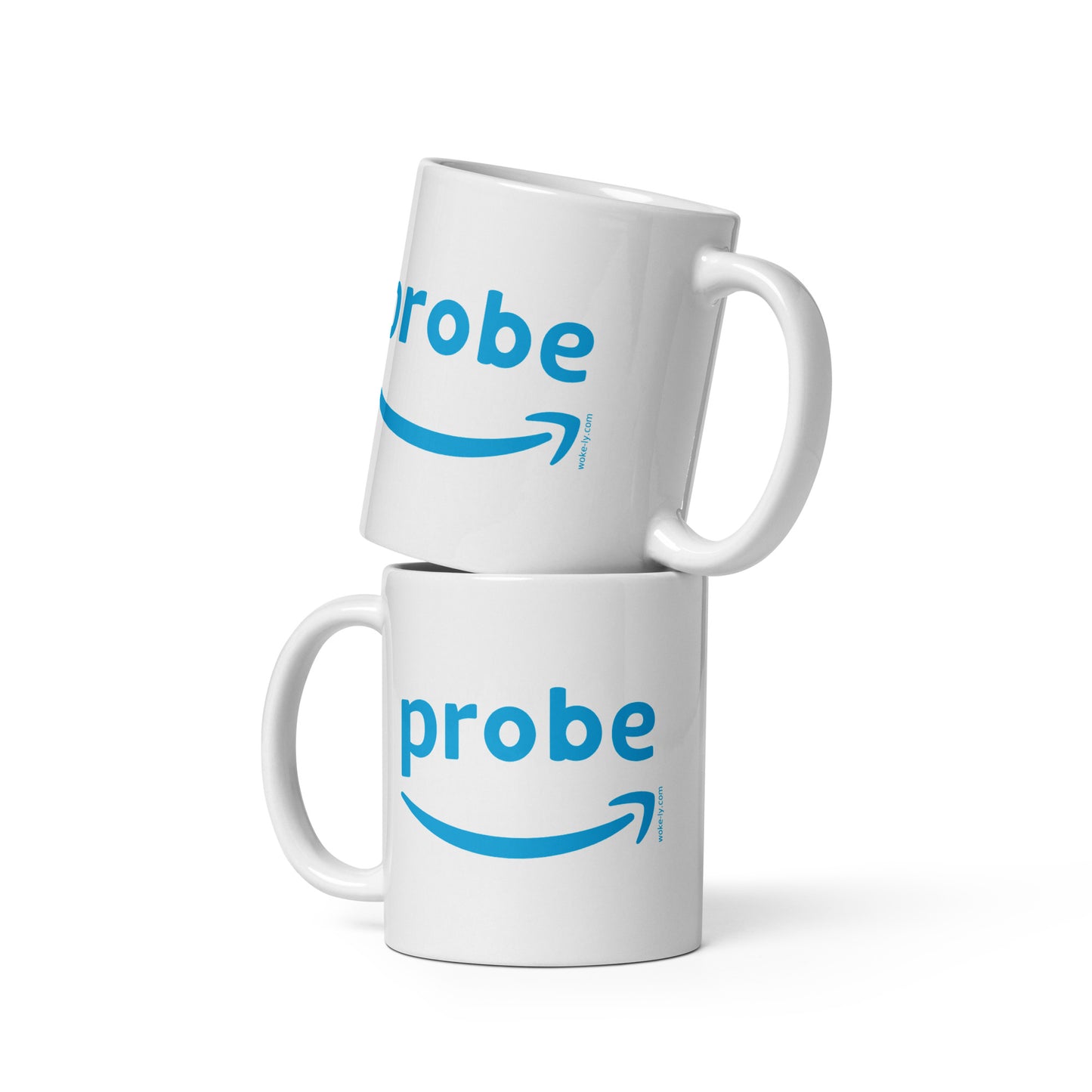 White glossy mug