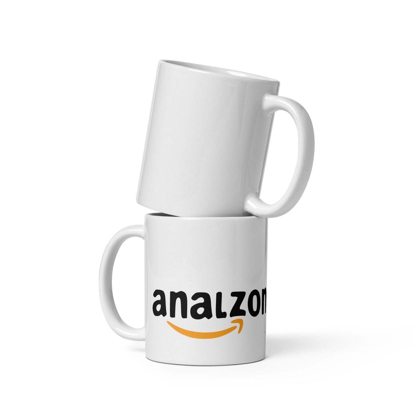White glossy mug