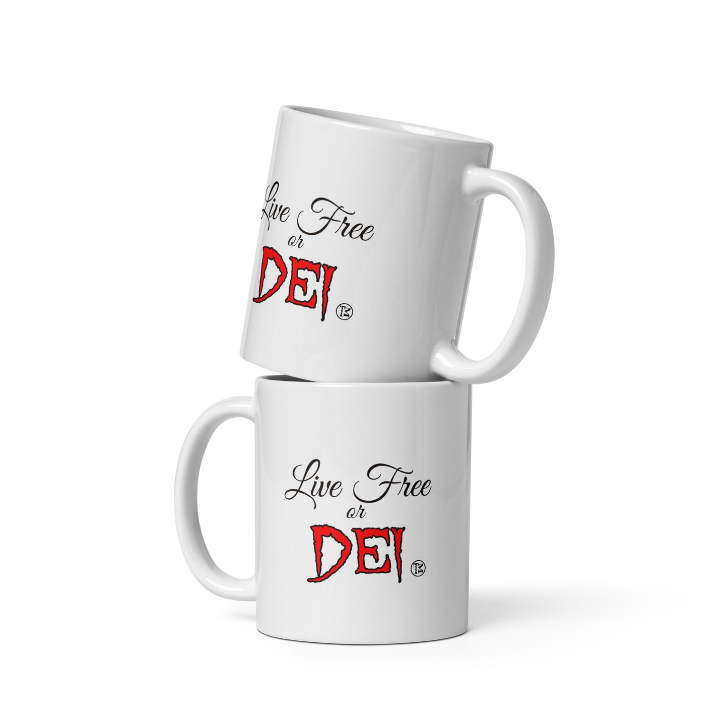 White glossy mug