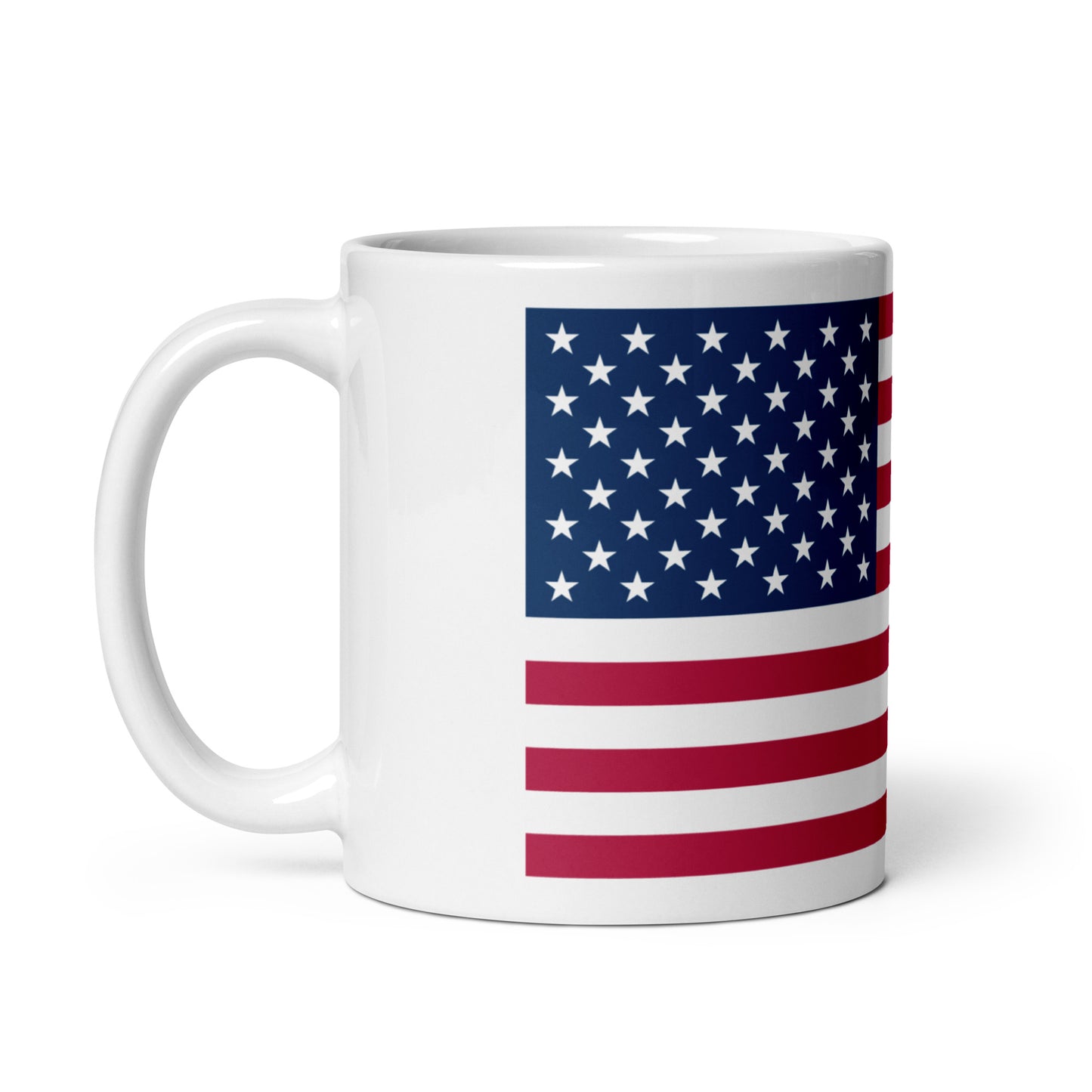 White glossy mug