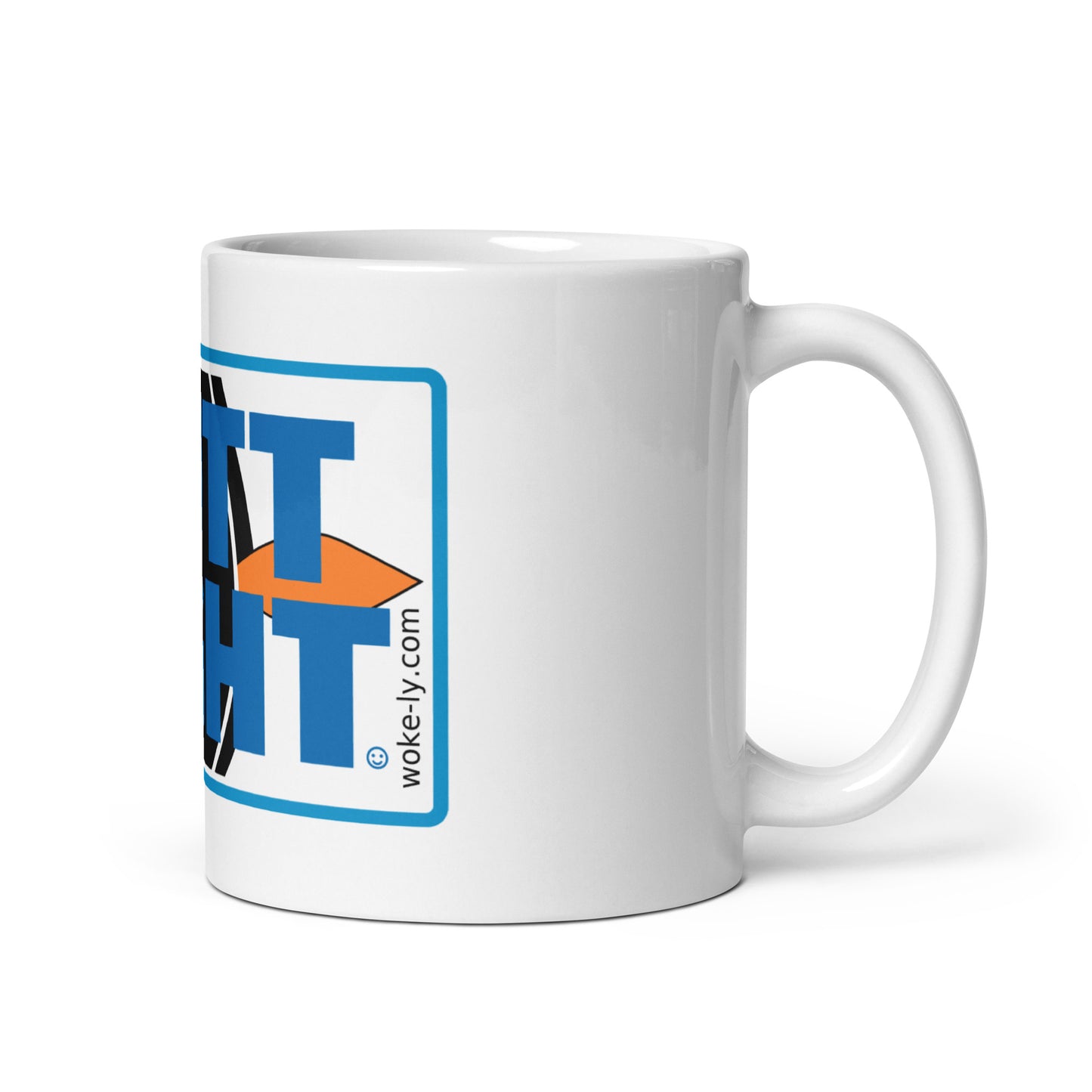 White glossy mug
