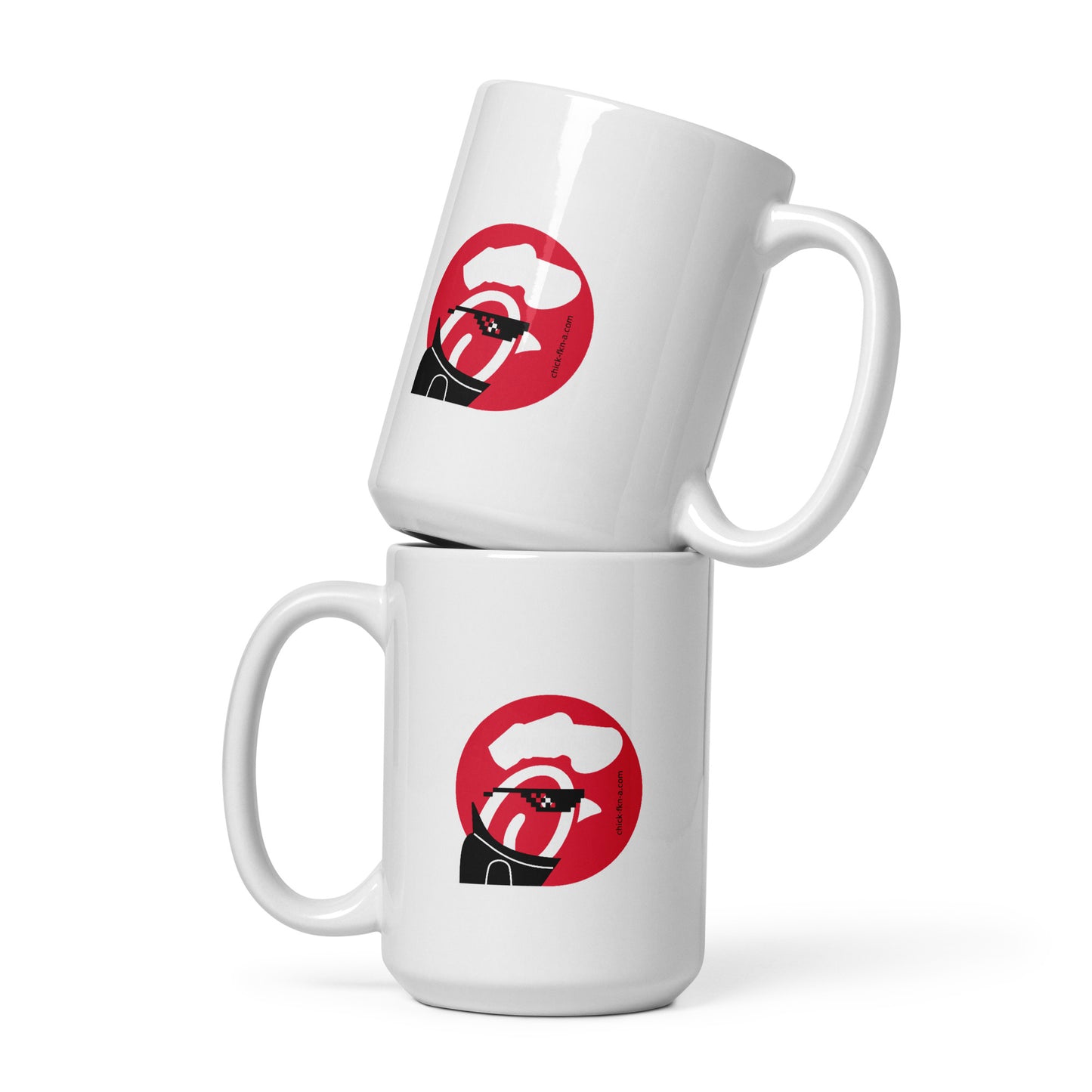 White glossy mug
