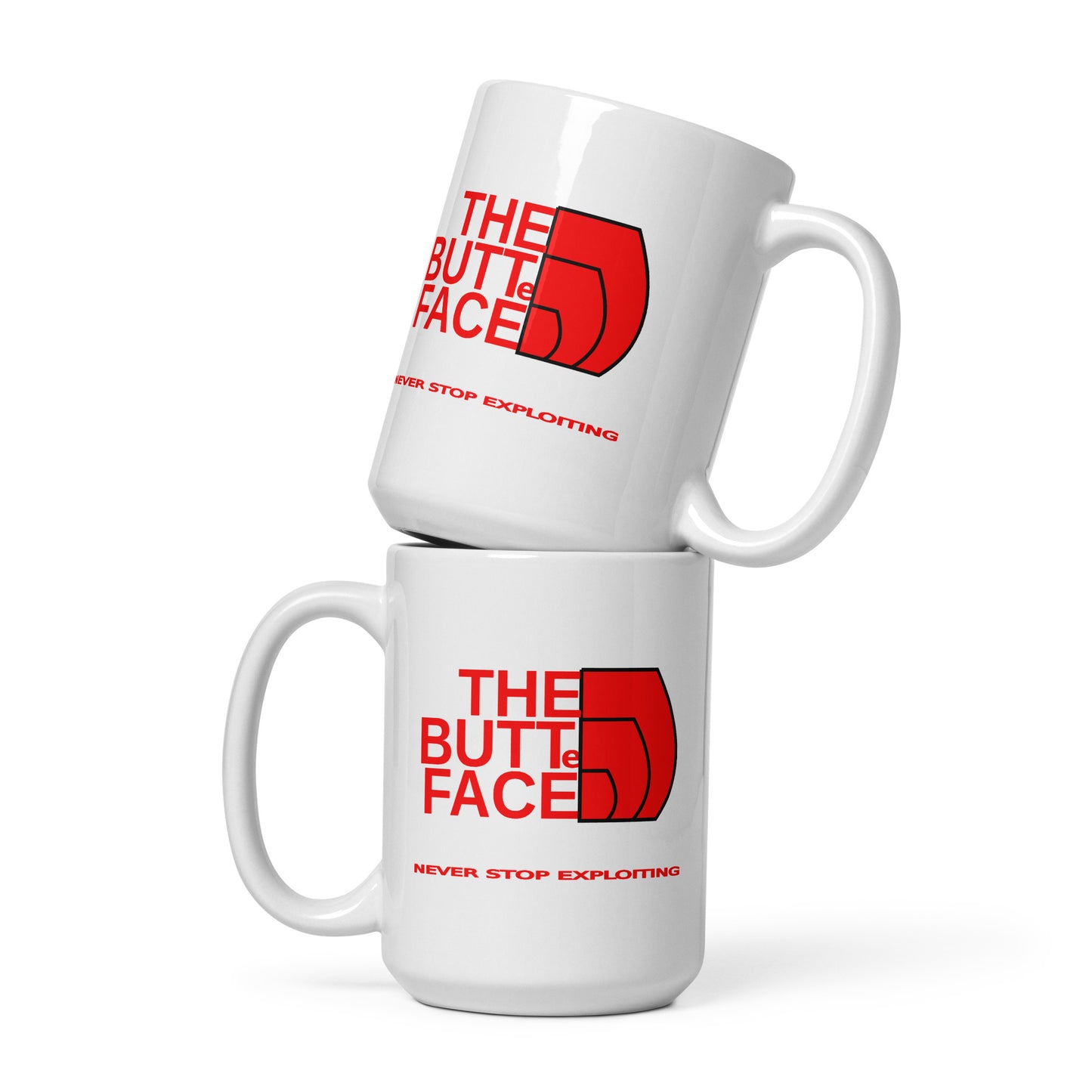 White glossy mug
