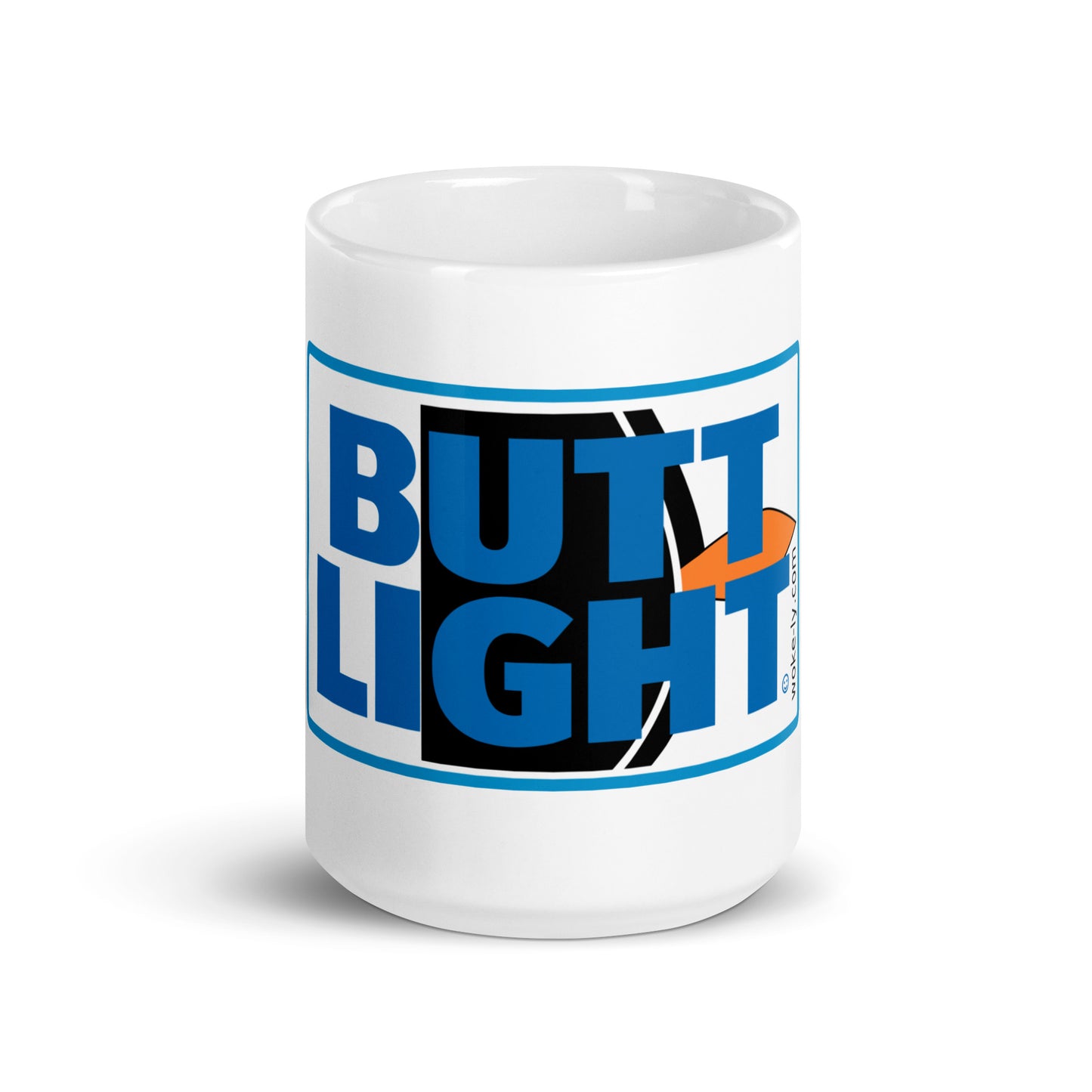 White glossy mug