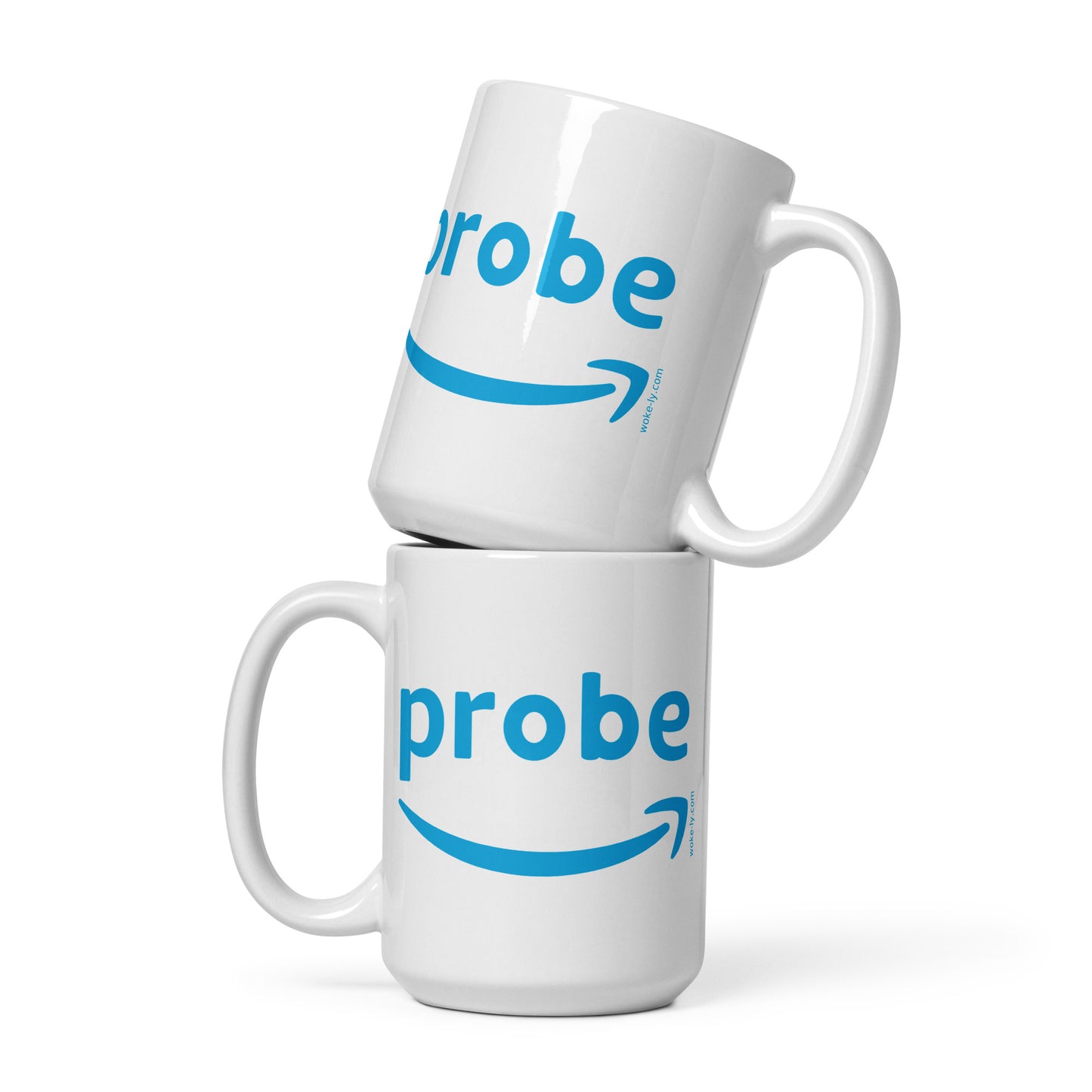 White glossy mug