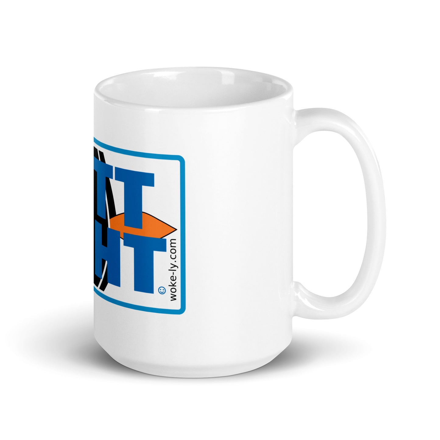 White glossy mug