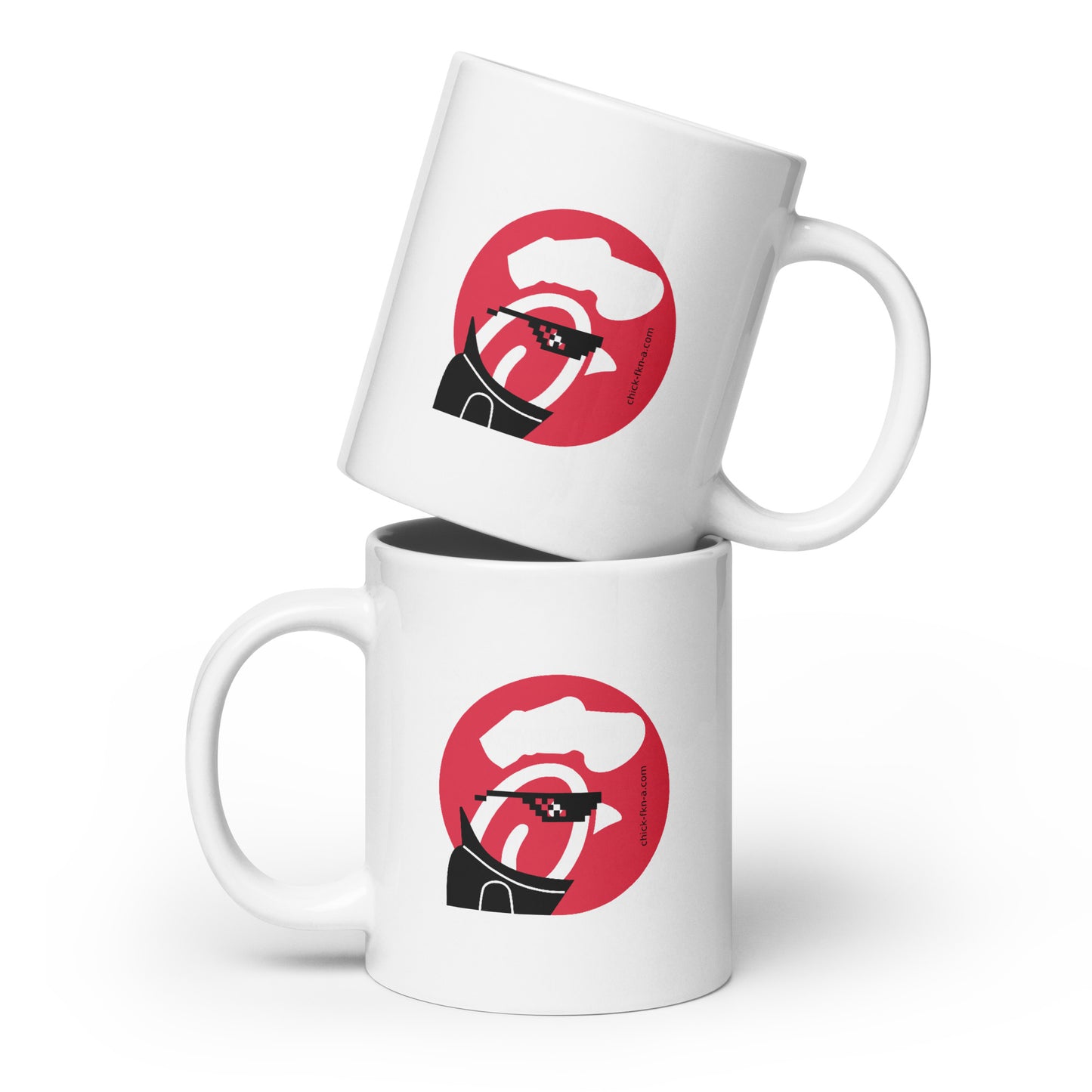White glossy mug