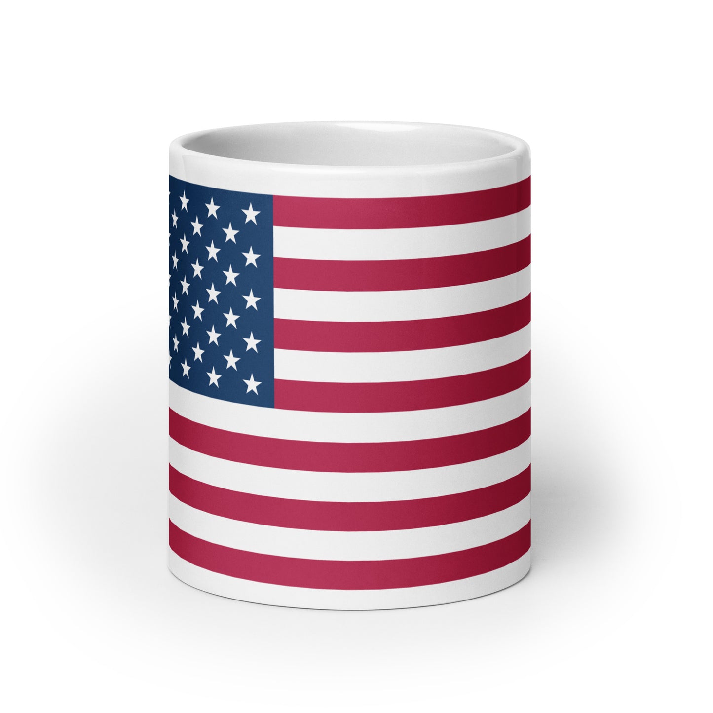 White glossy mug