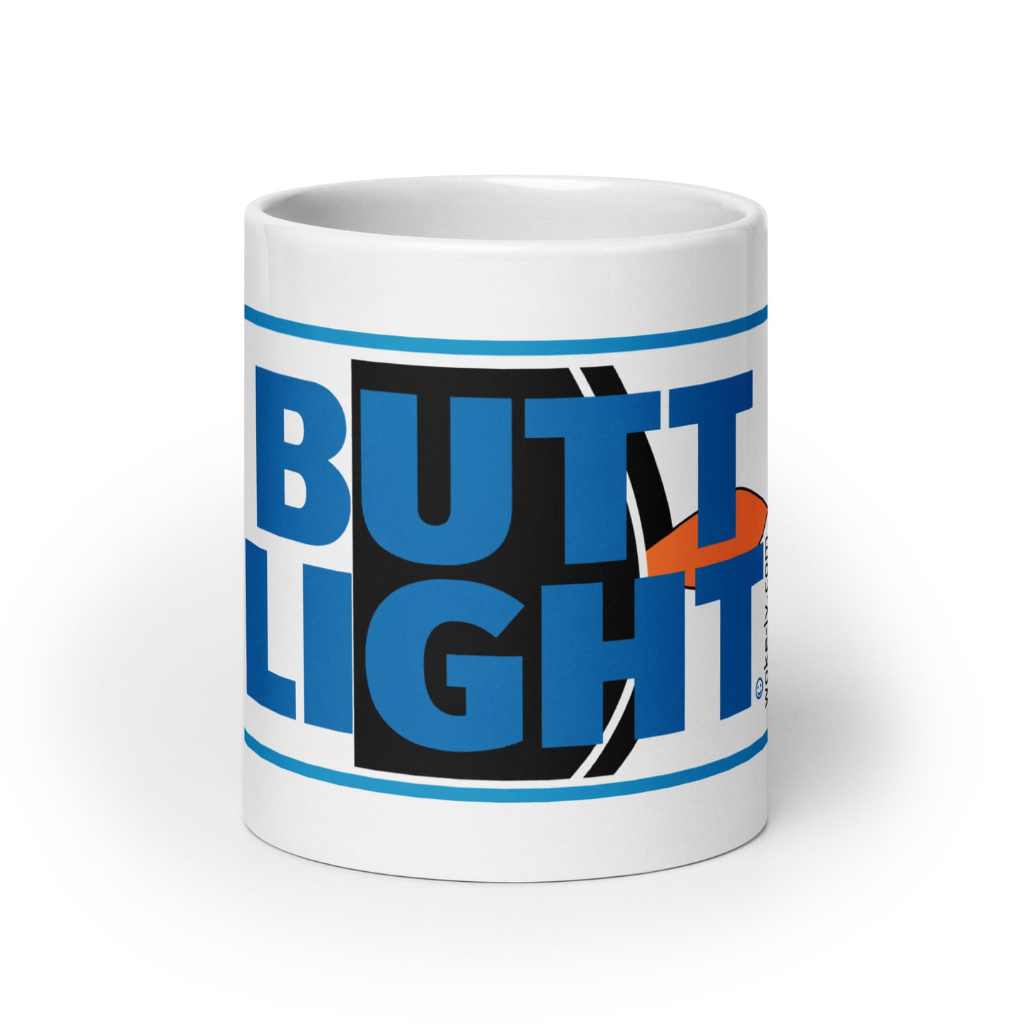 White glossy mug