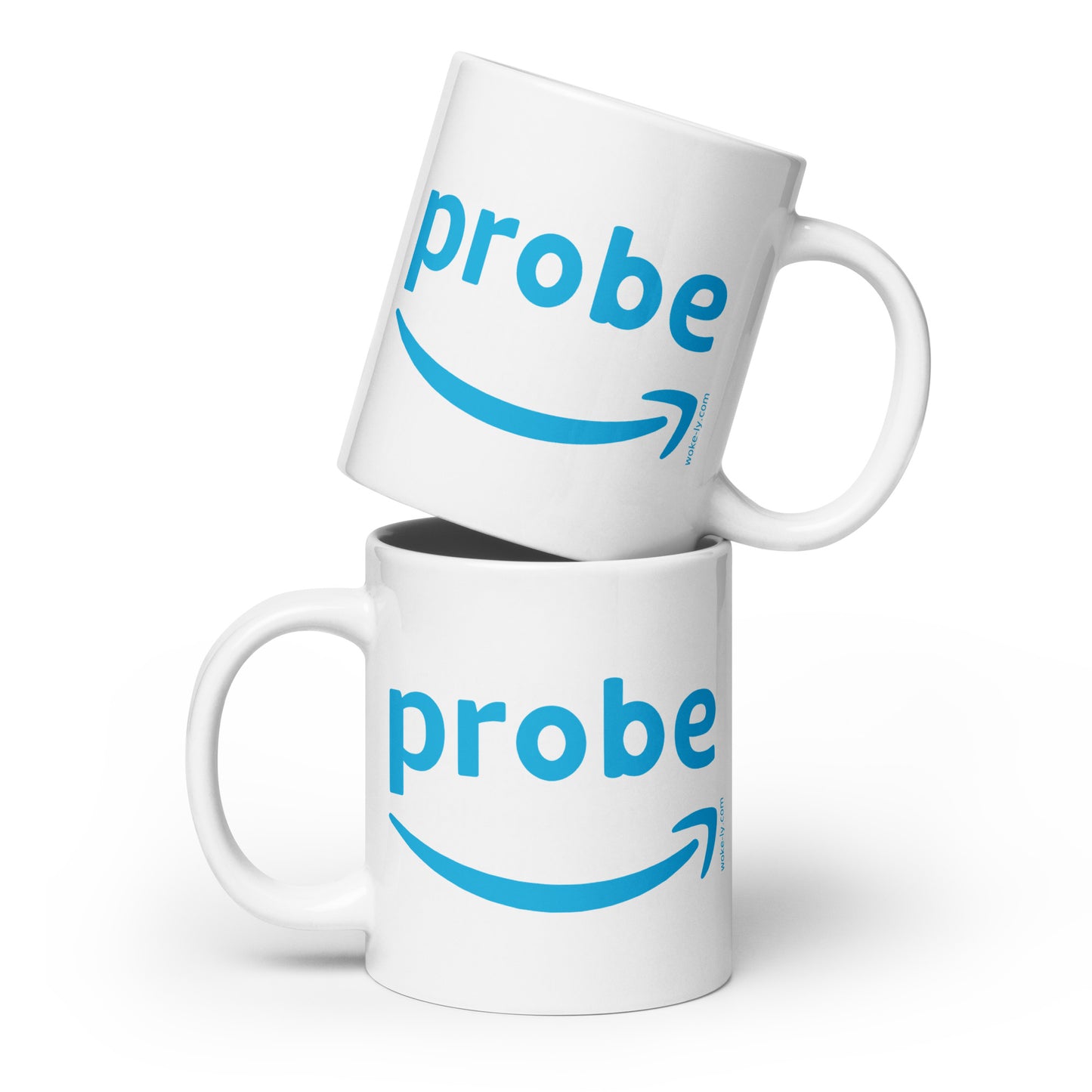 White glossy mug