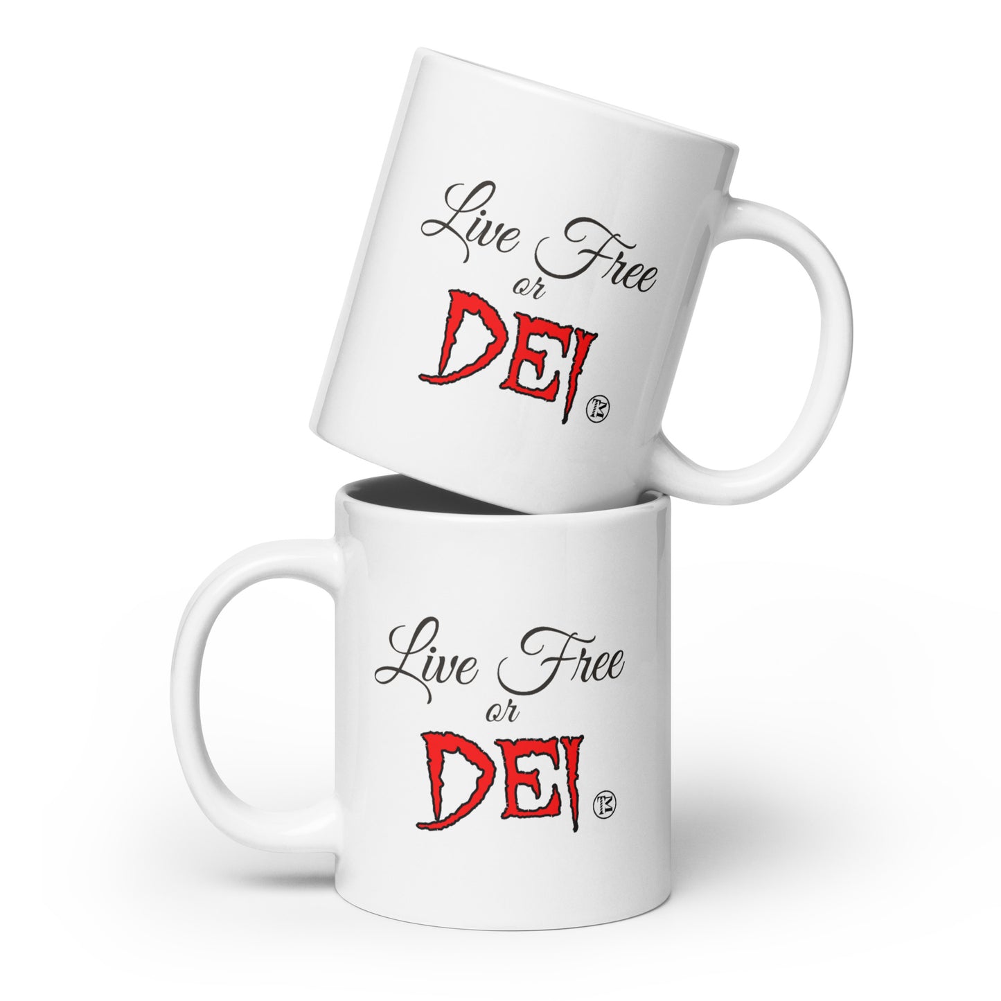 White glossy mug