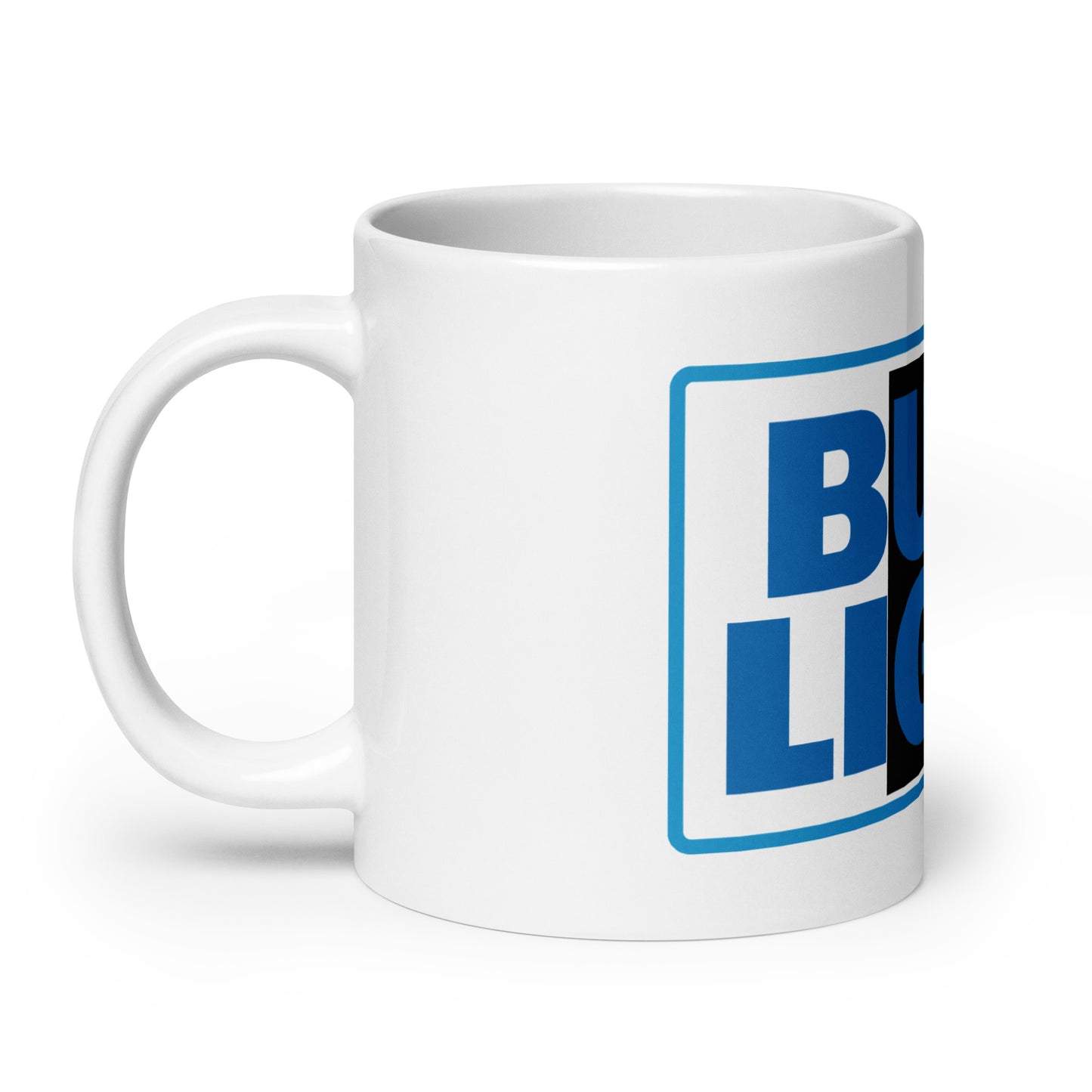 White glossy mug