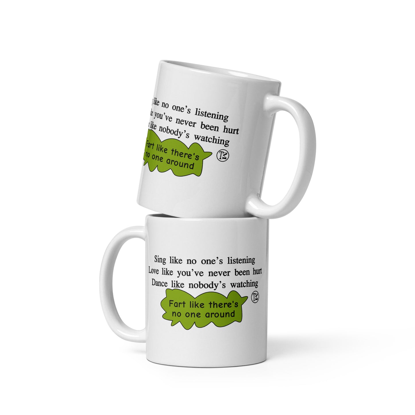 White glossy mug