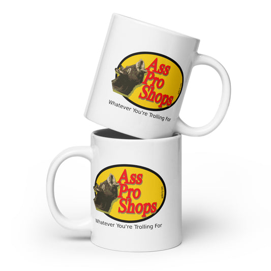 White glossy mug