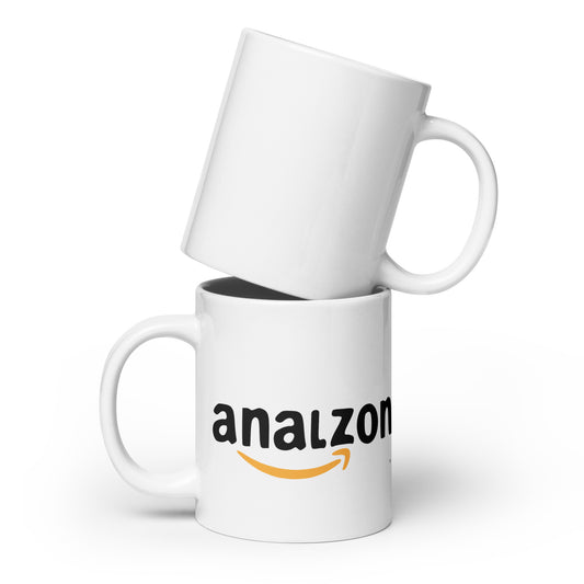 White glossy mug